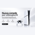 Moderna console di gioco con controller wireless
