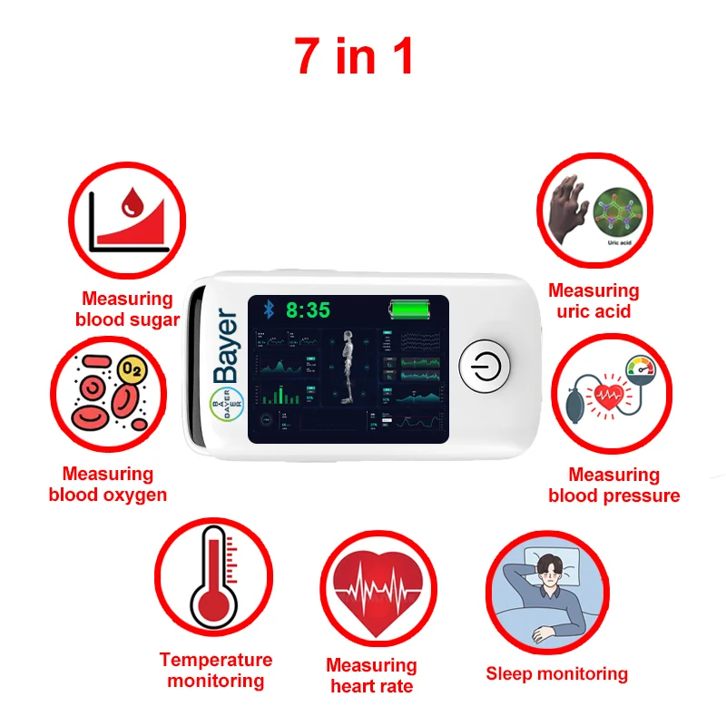 【11-in-1】Misuratore di glicemia multifunzionale non invasivo Bayer