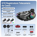 Cuffie Bluetooth per casco da moto Registratore di guida Fotocamera 2K Ascolto di musica Navigazione Pilota Durata della batteria extra lunga