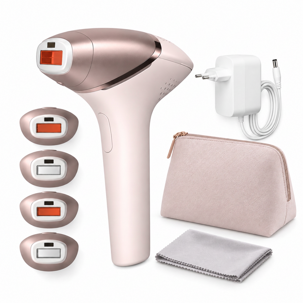 Dispositivo de depilación IPL con 4 cabezales y sensor de piel