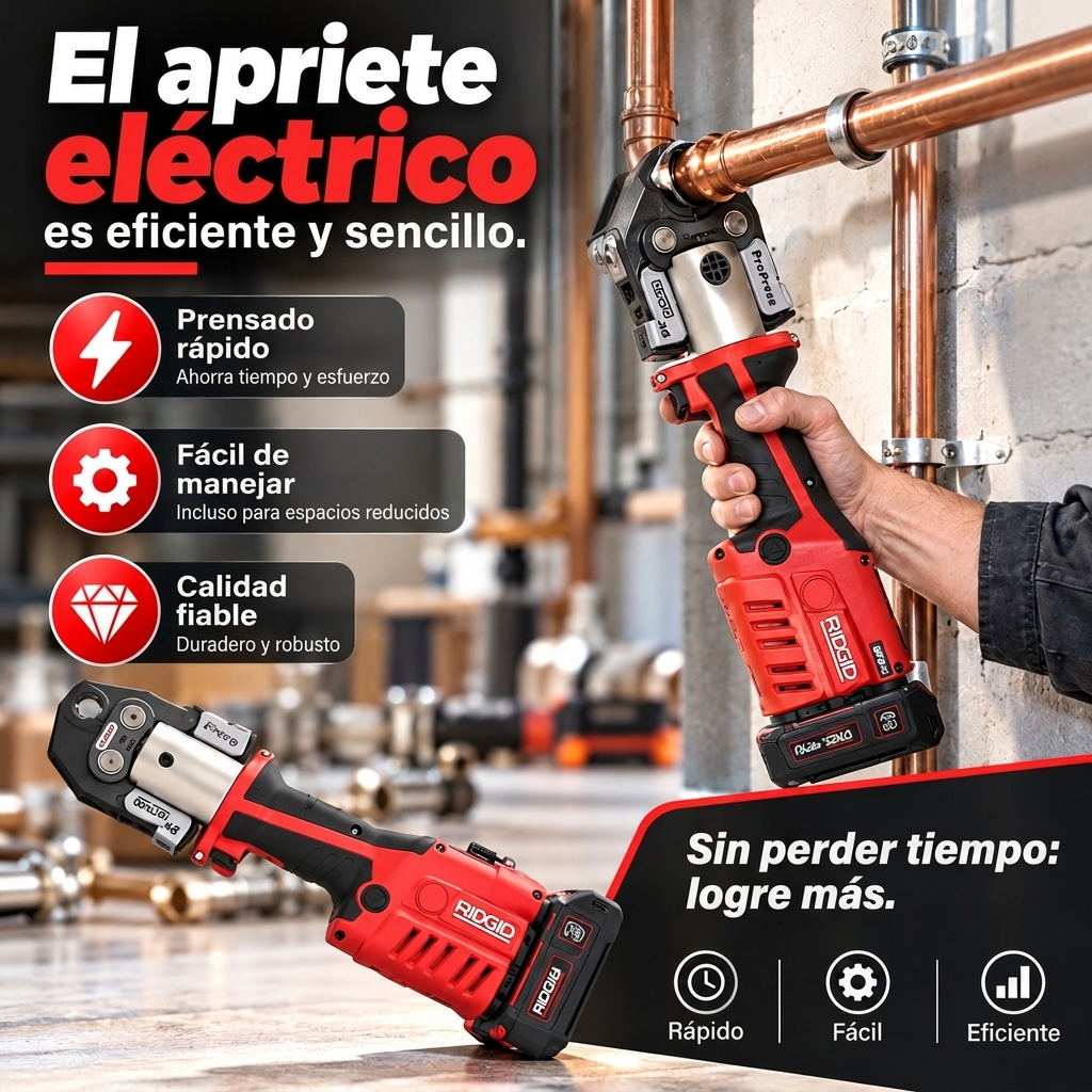 Herramienta de prensado inalámbrica con batería