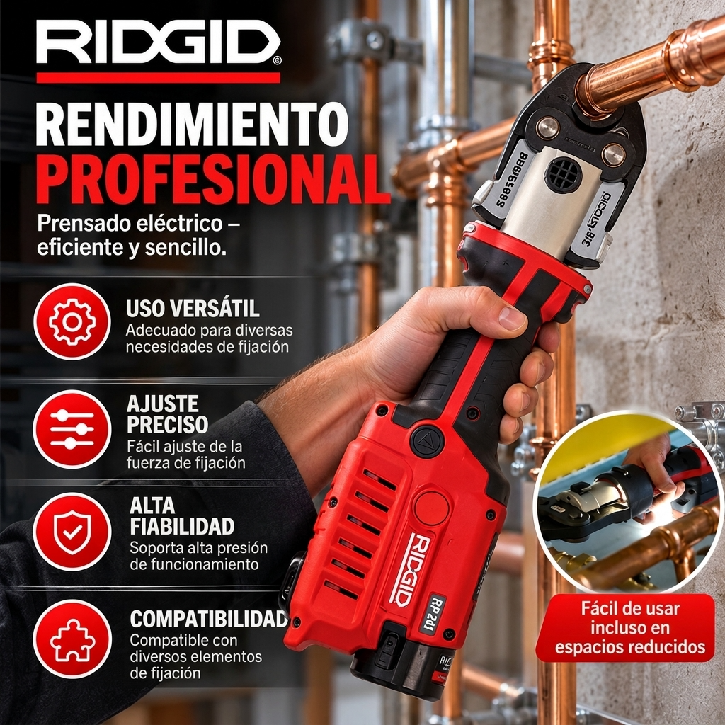 Herramienta de prensado inalámbrica con batería
