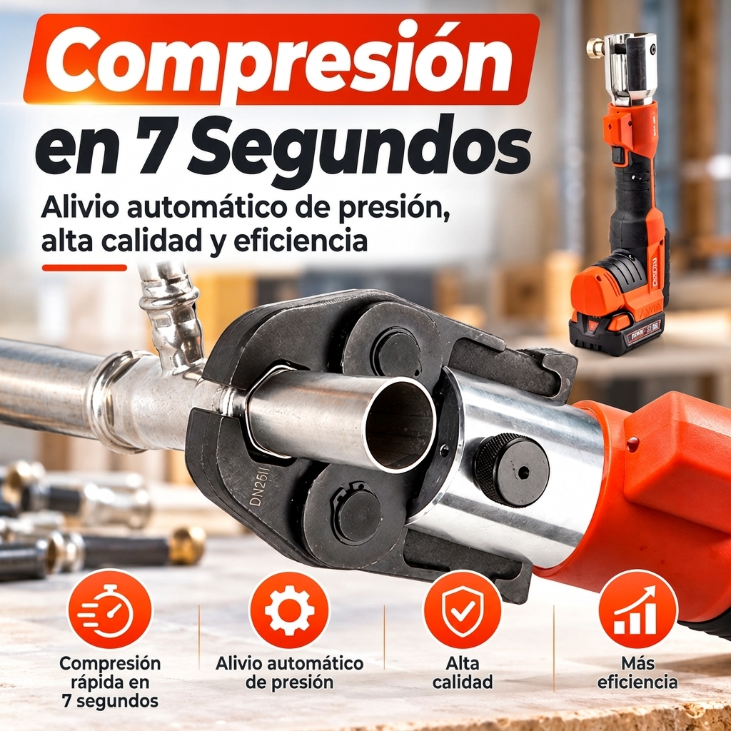 Herramienta de prensado inalámbrica con batería