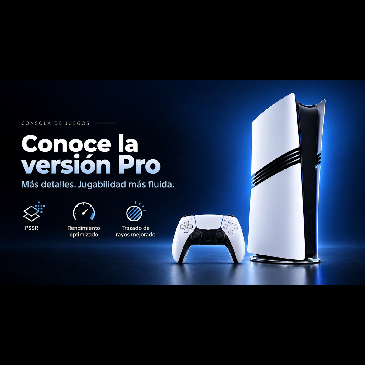 Consola de juegos moderna con controlador inalámbrico