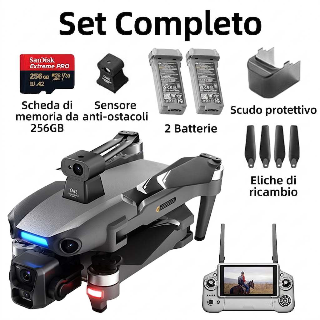 Drone termico professionale con telecamera 4K, infrarossi e GPS, per caccia, sicurezza e industria