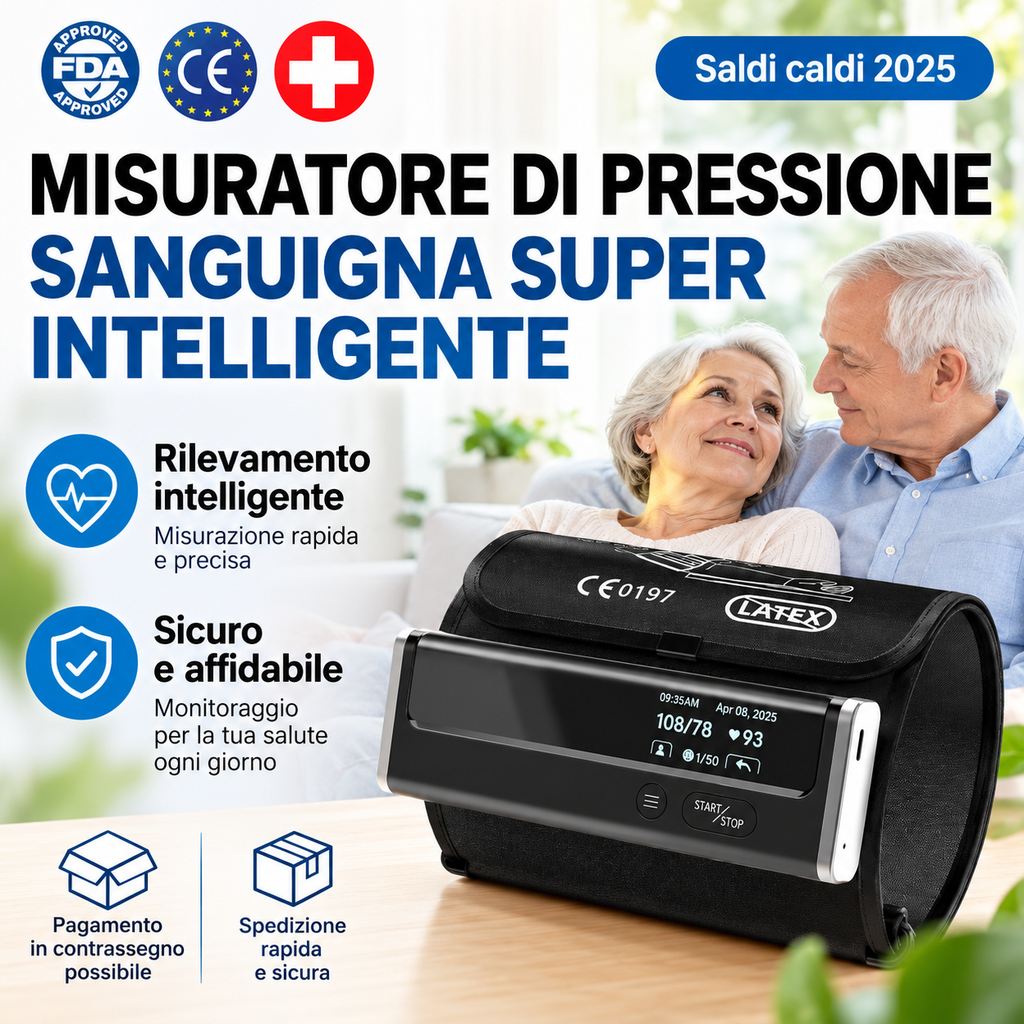 【12 in 1】L'ultimo misuratore di pressione sanguigna non invasivo e altamente intelligente di Omron