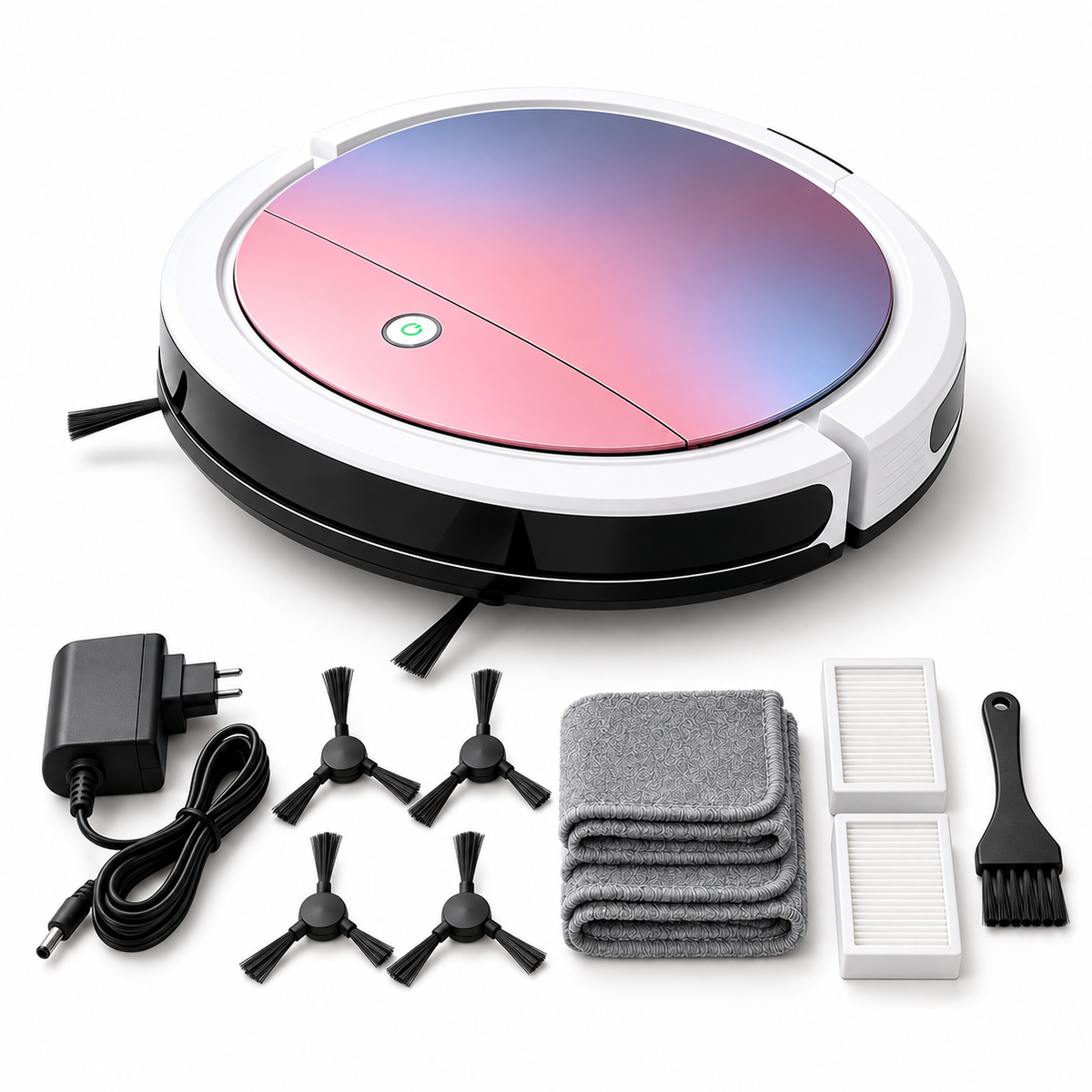 Robot aspirapolvere 3-in-1 ultrapiatto per peli, polvere e briciole