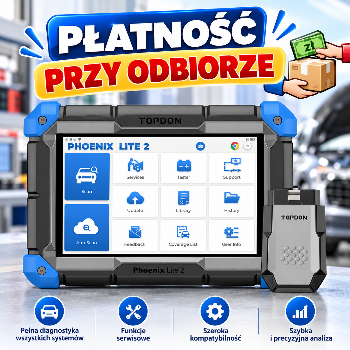 TOPDON Phoenix Lite 2 – Profesjonalny Tester Diagnostyczny OBD2