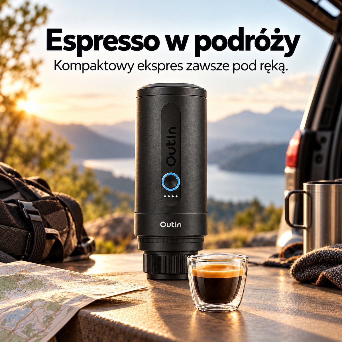 Macchina per caffè espresso portatile Nano (grigio siderale)