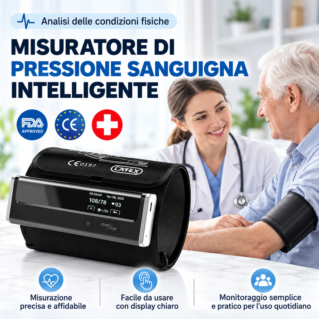 【12 in 1】L'ultimo misuratore di pressione sanguigna non invasivo e altamente intelligente di Omron