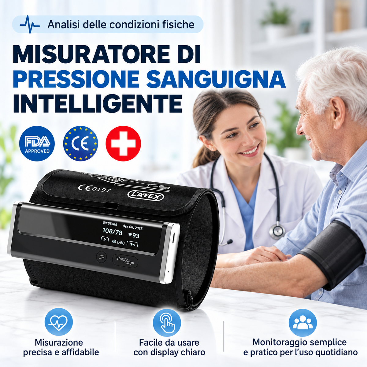 【12 in 1】L'ultimo misuratore di pressione sanguigna non invasivo e altamente intelligente di Omron
