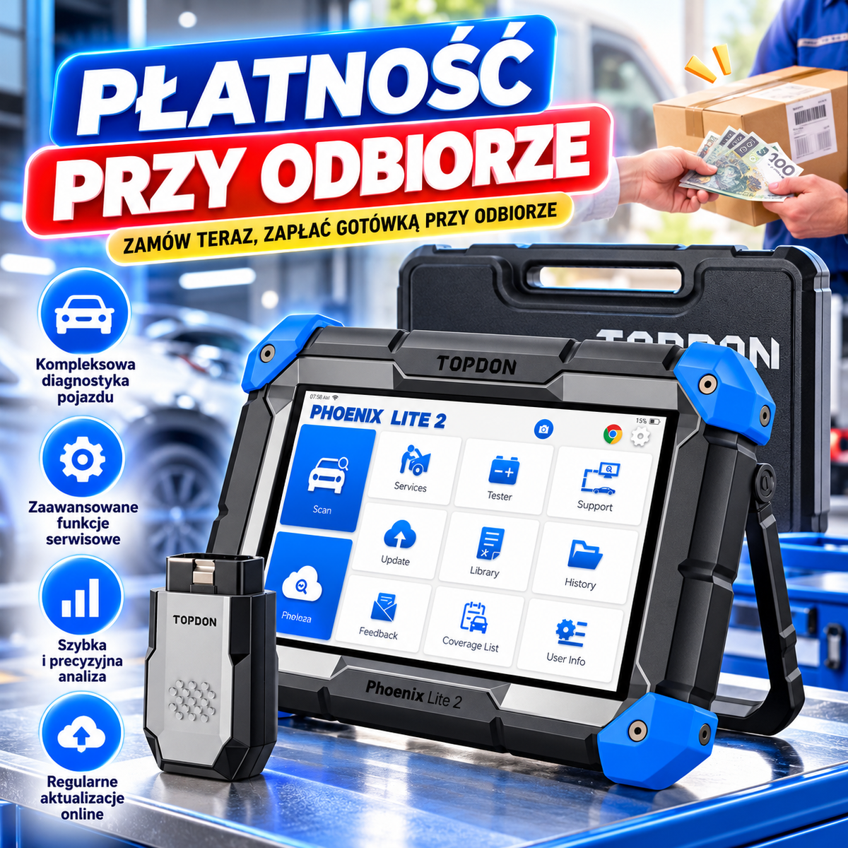 TOPDON Phoenix Lite 2 – Profesjonalny Tester Diagnostyczny OBD2