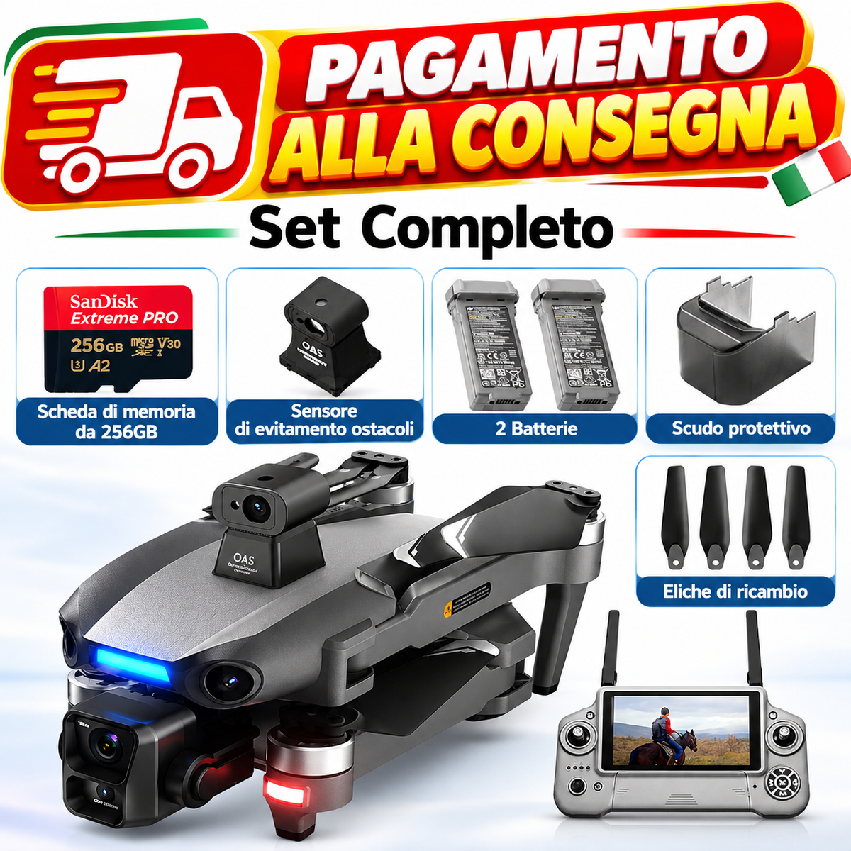 Drone termico professionale con telecamera 4K, infrarossi e GPS, per caccia, sicurezza e industria
