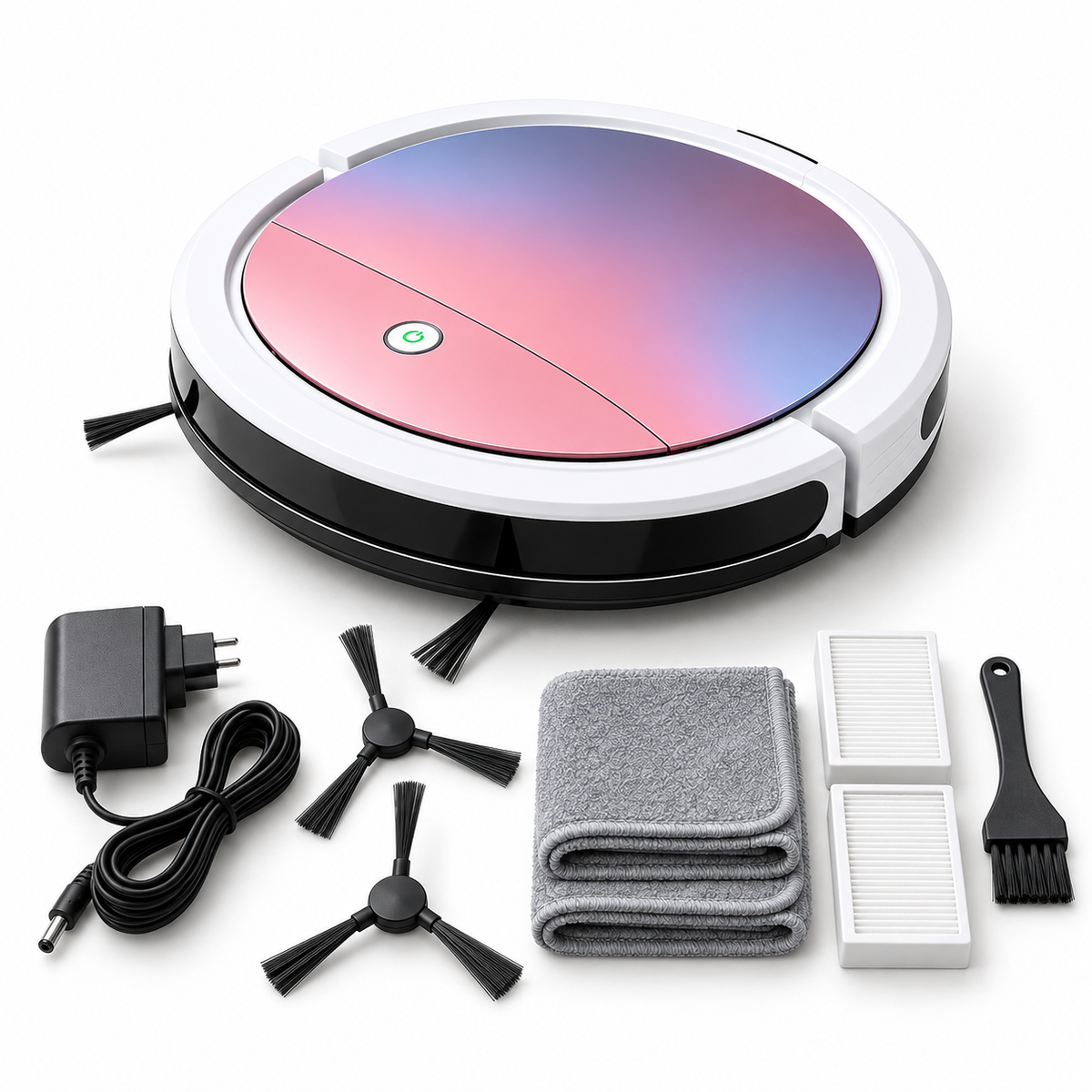 Robot aspirapolvere 3-in-1 ultrapiatto per peli, polvere e briciole