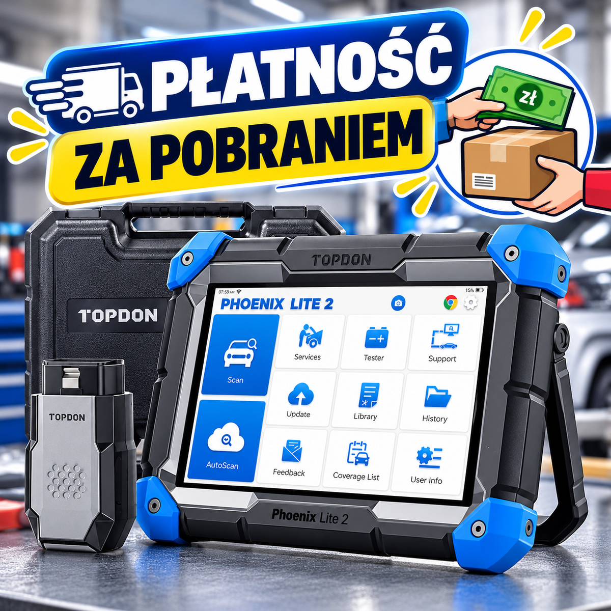 TOPDON Phoenix Lite 2 – Profesjonalny Tester Diagnostyczny OBD2 do Samochodów