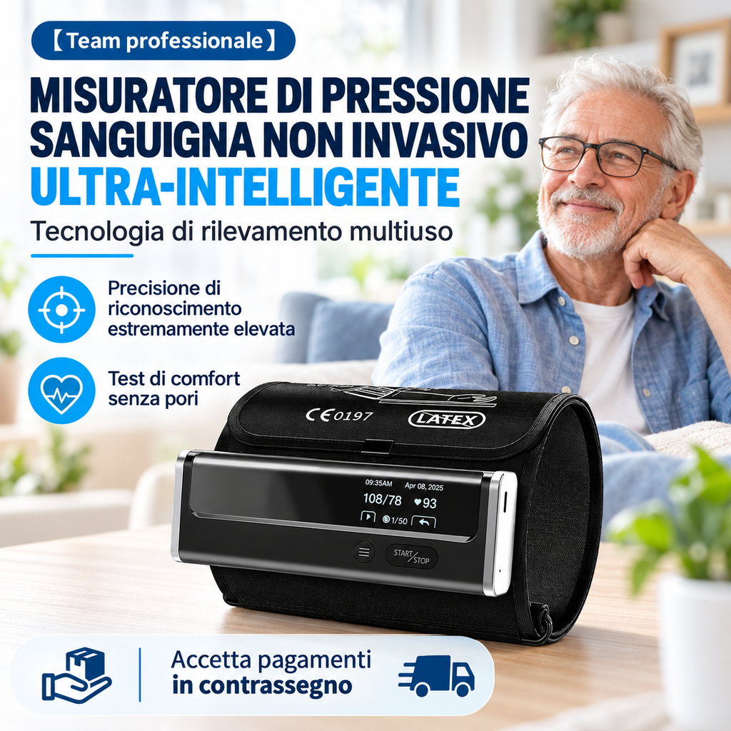 【12 in 1】L'ultimo misuratore di pressione sanguigna non invasivo e altamente intelligente di Omron