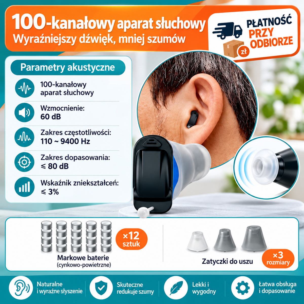 Oryginalny niemiecki aparat słuchowy – niewidoczny i dla młodych i starszych