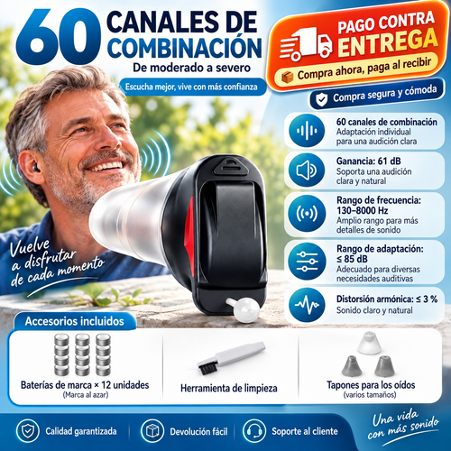 Audífono original alemán – Invisible y para jóvenes y mayores